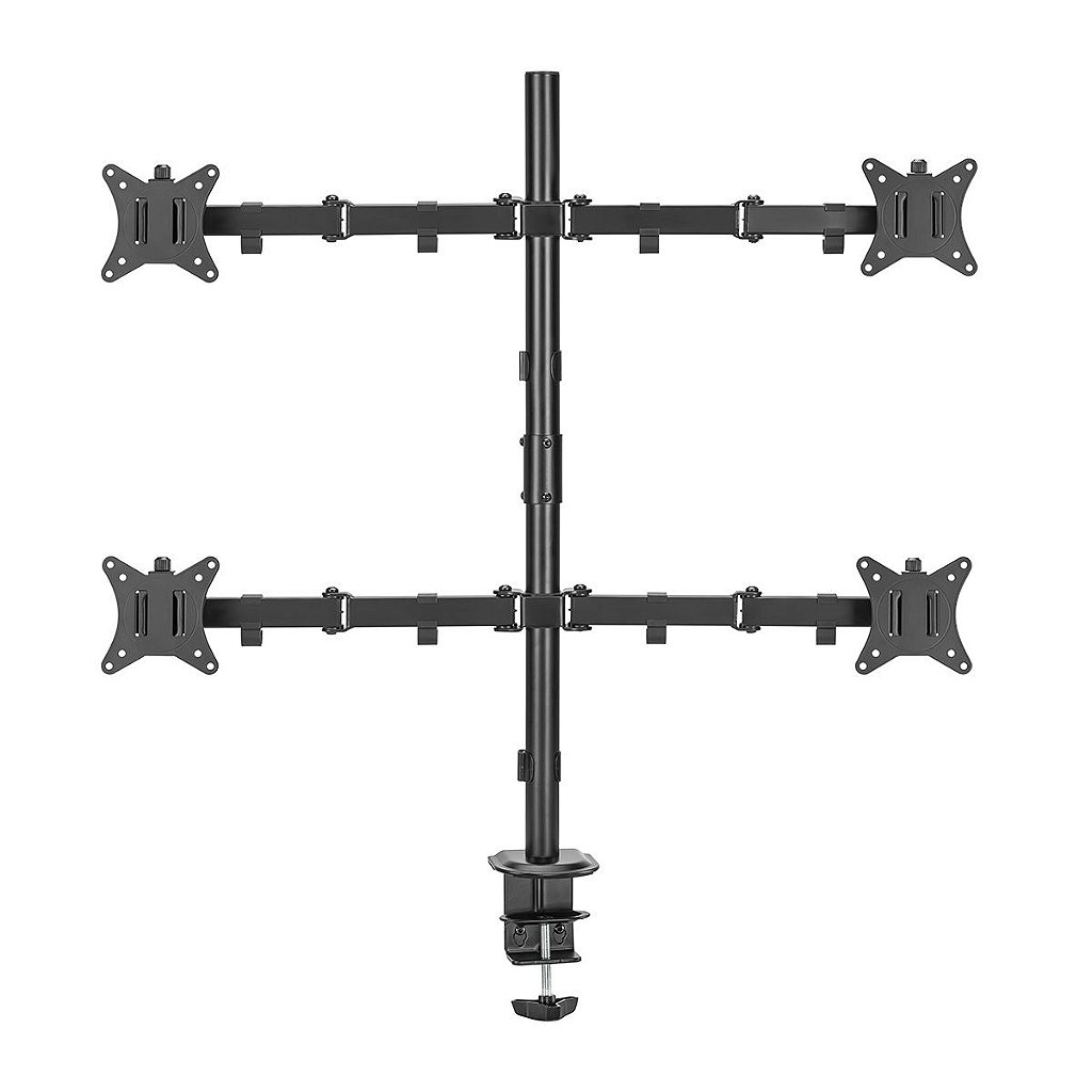Suporte Vertical PCYES SMQ440C para 4 Monitores de 17 a 32 polegadas VESA 75/100 até 9kg por tela - Imagem 5