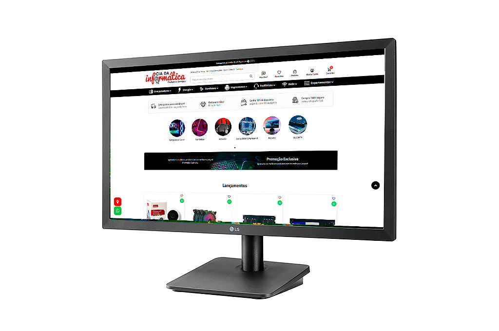 Monitor 21.5" 22MP410 LG Full HD 1920x1080 VA 75Hz 5ms FreeSync HDMI VGA Preto - Imagem 2