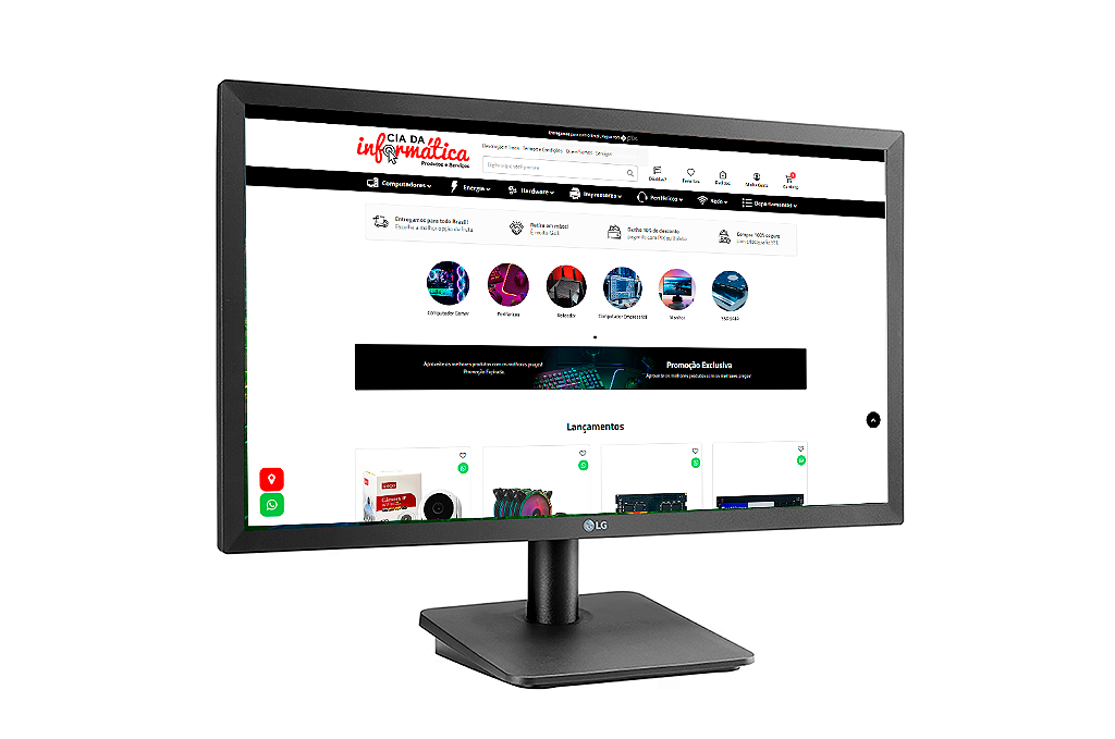 Monitor 21.5" 22MP410 LG Full HD 1920x1080 VA 75Hz 5ms FreeSync HDMI VGA Preto - Imagem 3