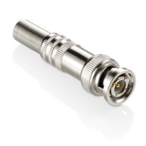 Conector BNC com Mola e Parafuso de Pressão para Cabo Coaxial CFTV - Genérico