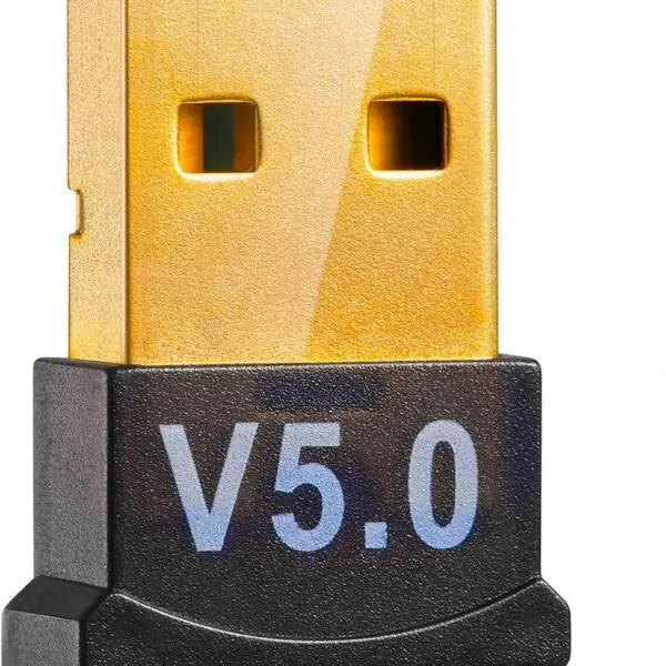 Adaptador USB Bluetooth 5.0 Dongle Plug & Play Chipset BR8041 5Mbps para PC e Notebook