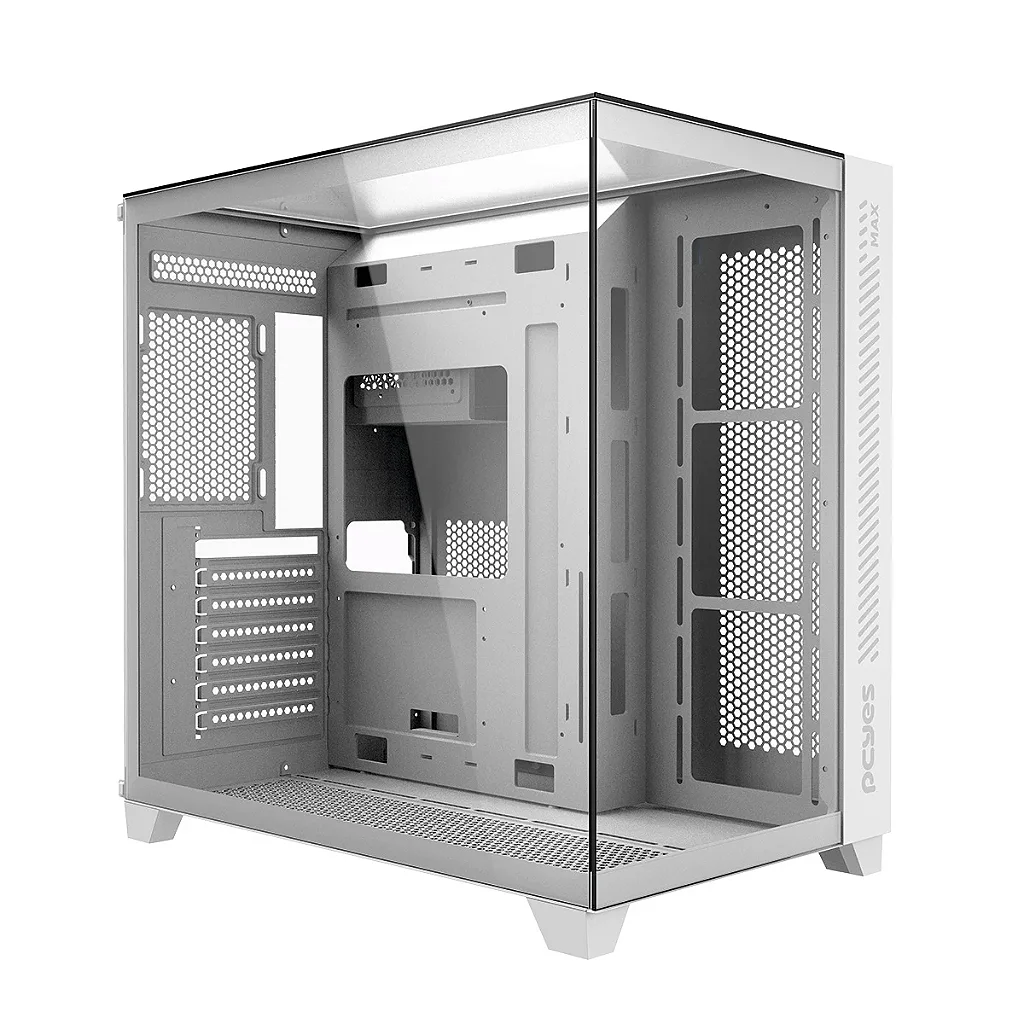 Gabinete Gamer PCYes Forcefield White Ghost GFFMAXWG Mid Tower ATX Vidro Temperado Branco - Imagem 3