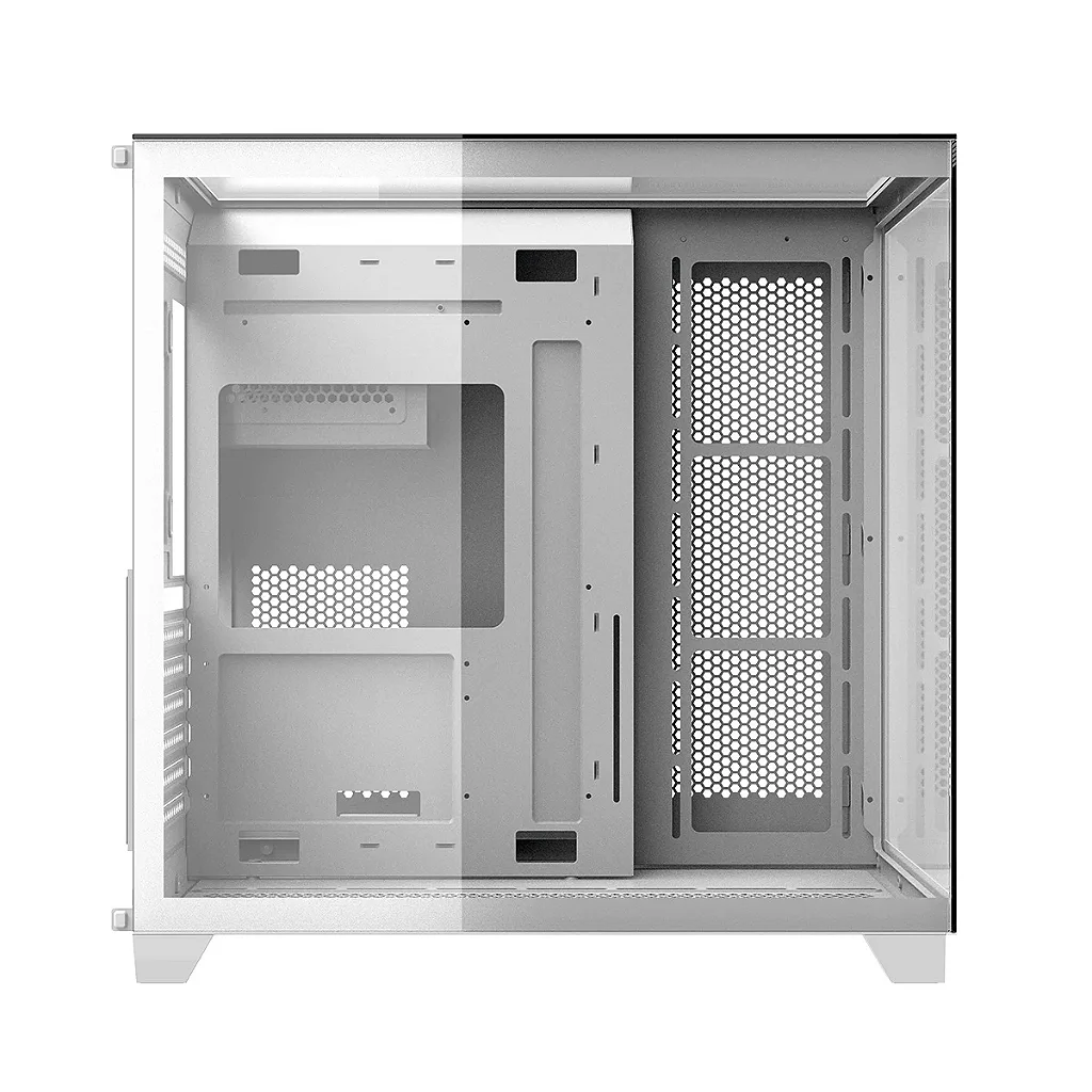Gabinete Gamer PCYes Forcefield White Ghost GFFMAXWG Mid Tower ATX Vidro Temperado Branco - Imagem 4