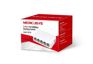 Switch de Mesa Mercusys MS105 5 Portas 10/100 Mbps Fast Ethernet