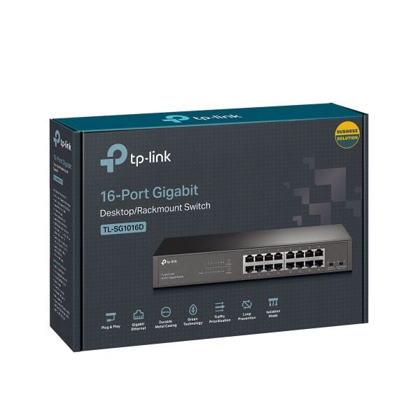 Switch TP-LINK TL-SG1016D 16 Portas Gigabit Rackmount