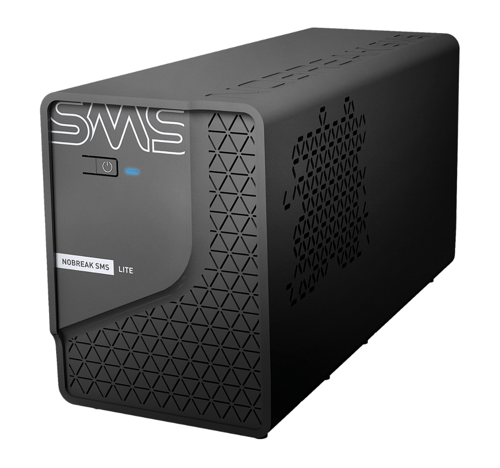 Nobreak SMS Lite 600VA 300W Bivolt Automático Saída 115V 4 Tomadas 1 Bateria 12V 5Ah 0029202