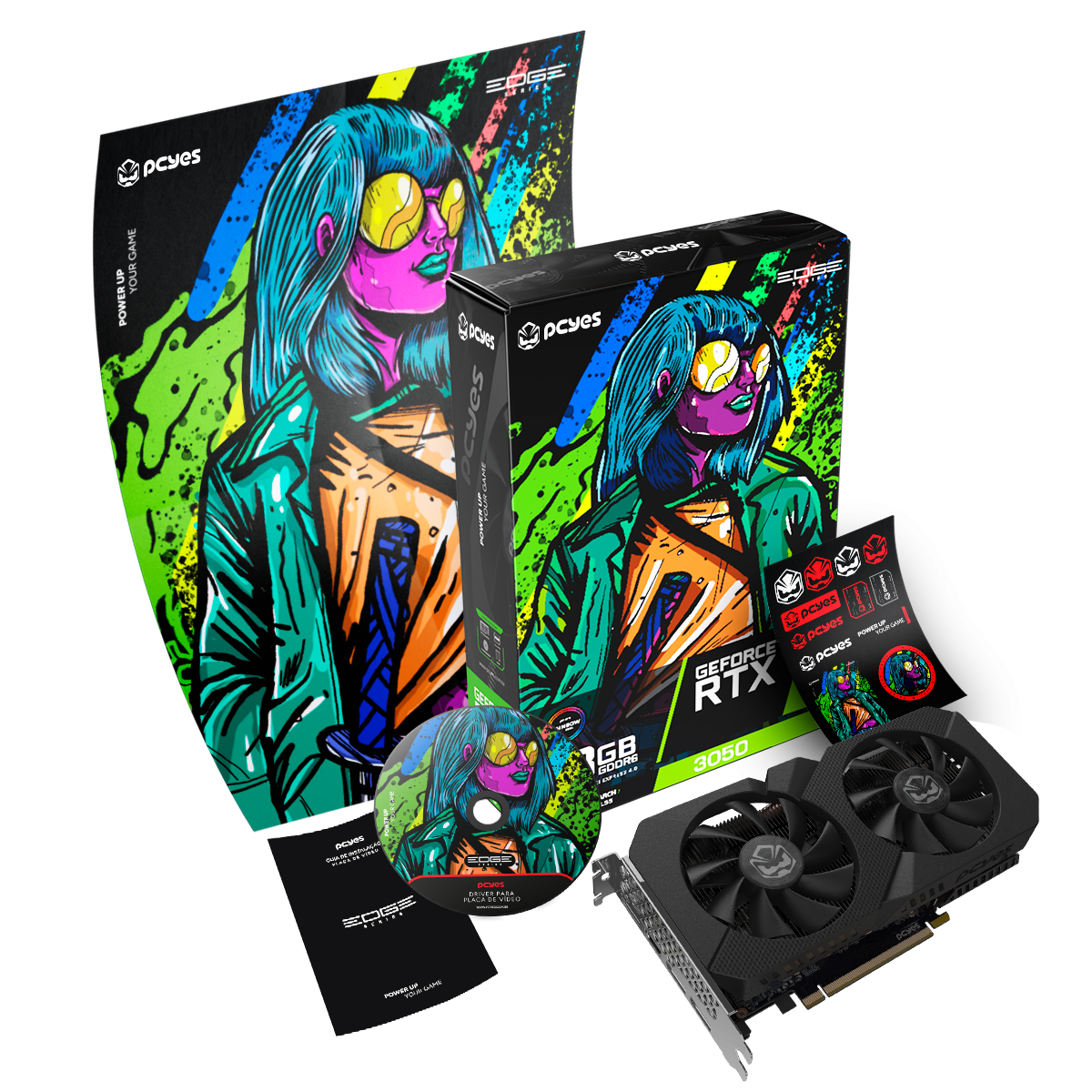Placa de Vídeo PCYES RTX 3050 PVRTX30508BLPE 8GB GDDR6 - Imagem 6
