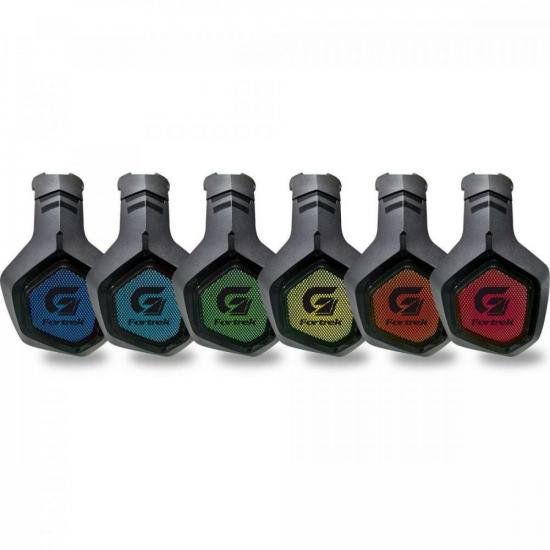 Headset Gamer Fortrek Black Hawk RGB com Microfone Driver 50mm Conector P3 P2 USB - Imagem 2