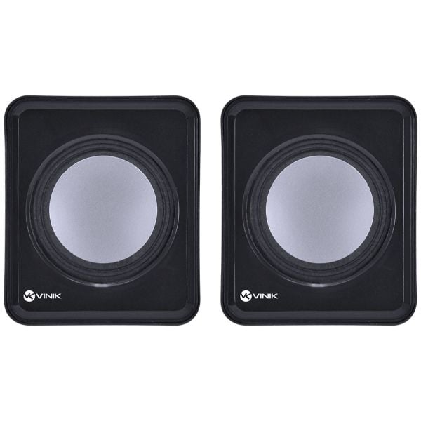 Caixa de Som Vinik VS-01 2.0 Canais 2W RMS Alimentação USB Conexão P2 3.5mm com Controle de Volume