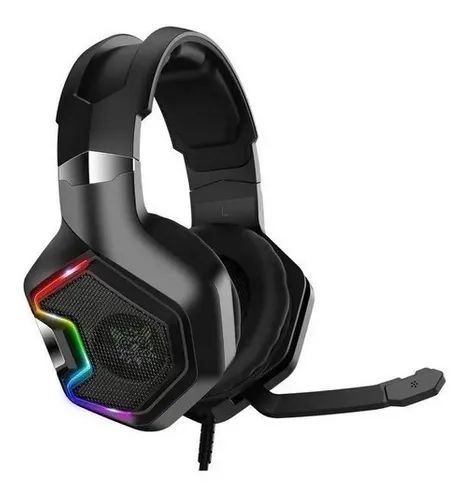 Headset Gamer Knup KP-489 RGB com Microfone Ajustável, Alto-falante 50mm, Conexão P3/P2 e USB para PC, Notebook e Celular - Imagem 2