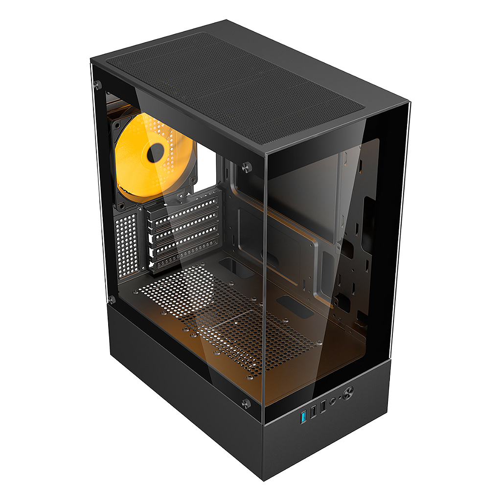 Gabinete Gamer Bluecase Nuker V2 Pro BG-053 Mid Tower mATX/Mini-ITX Vidro Temperado USB 3.2 Preto - Imagem 2