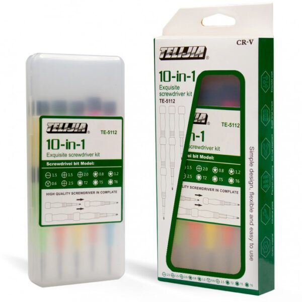 Kit de Chaves de Precisão Exbom TE-5112 10 em 1 para Manutenção de Smartphones e Eletrônicos - Imagem 3