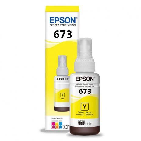 Refil de Tinta EPSON Amarelo T673420 Original 70ml para Impressora EcoTank L800 L810 L850 L1800