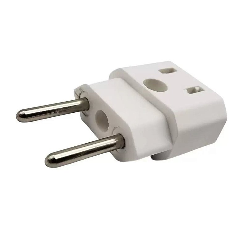 Adaptador 10A/20A de Tomada Universal 10A para 20A Bivolt 2P+T Padrão Brasileiro Branco GENERICO