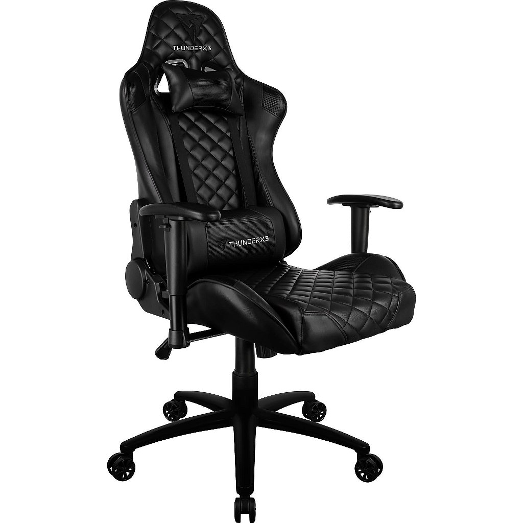 Cadeira Gamer ThunderX3 TGC12 Preta, Reclinável 135°, Pistão Classe 4, Braço 2D, Suporta até 125kg, Base de Aço - Imagem 3