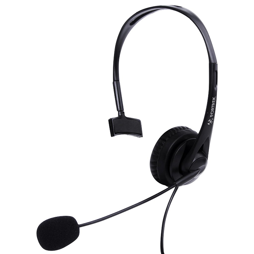 Headset Monoauricular Fortrek FK-731A USB com Microfone Fixo Alto-falante 30mm e Cabo de 2m - Imagem 3