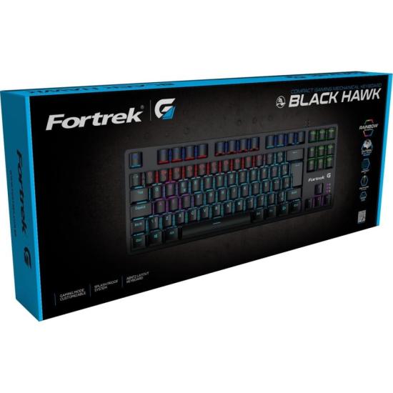 Teclado Mecânico Gamer Fortrek Black Hawk Compact TKL Switch Brown ABNT2 USB - Imagem 3