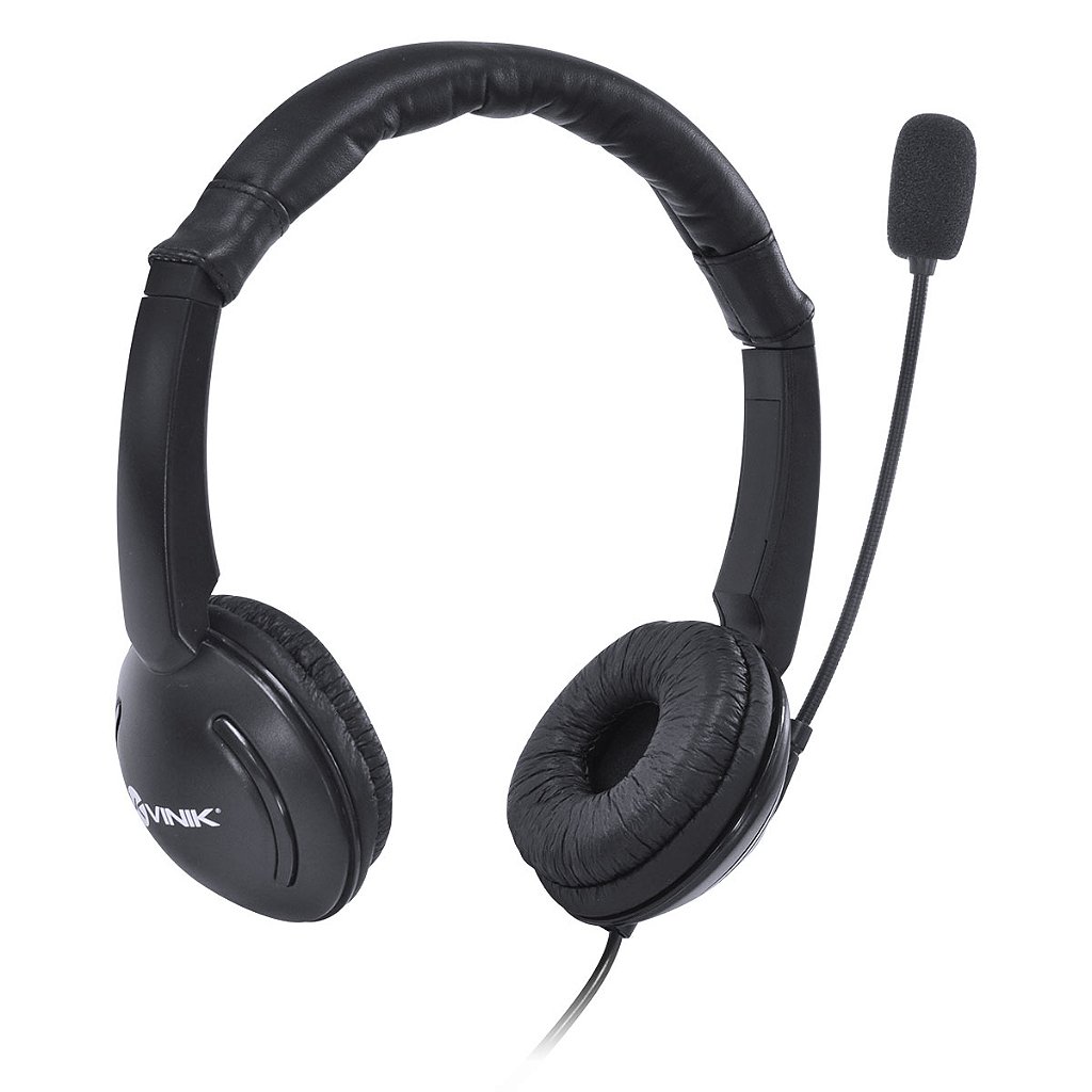 Headset Corporativo Vinik VK390 USB com Microfone Omnidirecional e Cabo Trançado de 1.8m - Imagem 2