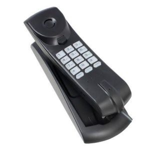Telefone Fixo com Fio Intelbras TC20 Gôndola Preto com Teclado no Fone, Funções Mudo, Rediscar e Suporte de Parede