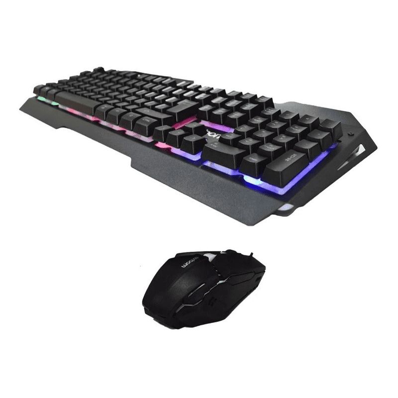Kit Teclado e Mouse Gamer Exbom BK-G800 USB com Iluminação LED Rainbow Padrão ABNT2 Acabamento em Metal - Imagem 3