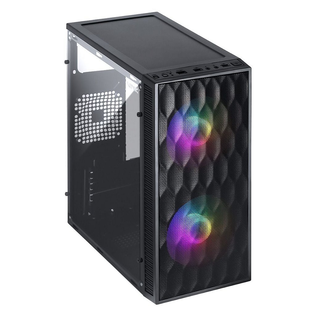Gabinete Gamer Vinik Wave GGWACBK Mid Tower mATX Mini-ITX Lateral Acrílico Preto