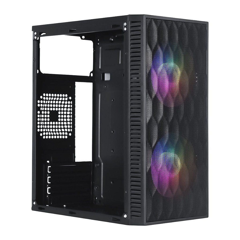 Gabinete Gamer Vinik Wave GGWACBK Mid Tower mATX Mini-ITX Lateral Acrílico Preto