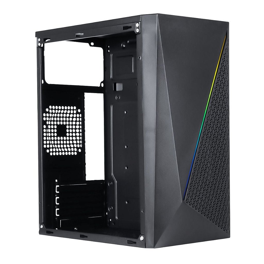 Gabinete Gamer Vinik Murk GGMACBK Mid-Tower mATX/ITX Janela Acrílico Fita LED RGB USB 3.0 Preto