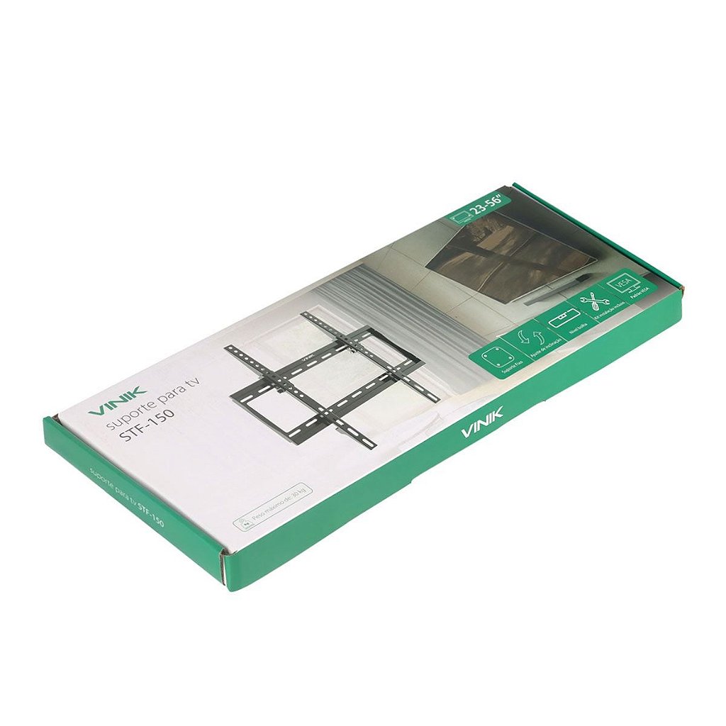 Suporte Fixo para TV Vinik STF-150 de 23 a 56 polegadas com Inclinação 15° VESA 400x400 até 30kg