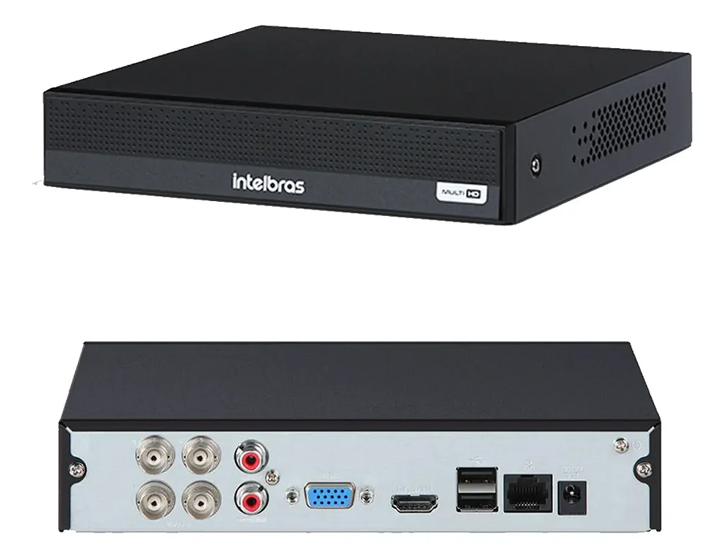 Gravador de Vídeo DVR INTELBRAS MHDX 1204-C 4 Canais Multi HD 1080p H.265+ Dual Audio