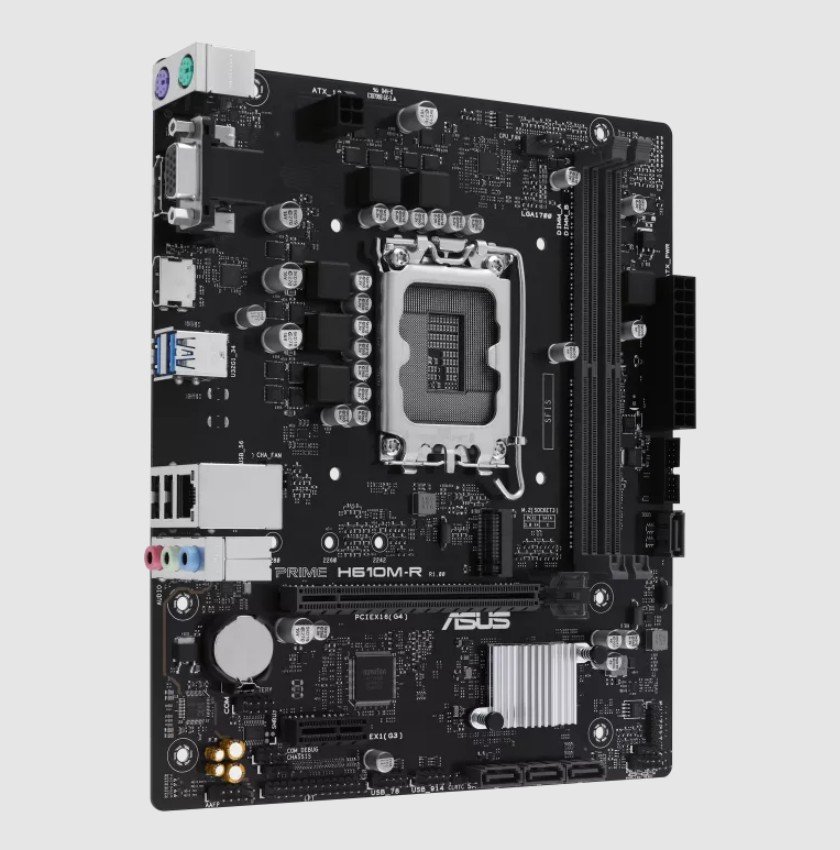 Placa-Mãe LGA1700 H610 Asus PRIME H610M-R DDR5 NVMe M.2 HDMI DisplayPort VGA mATX