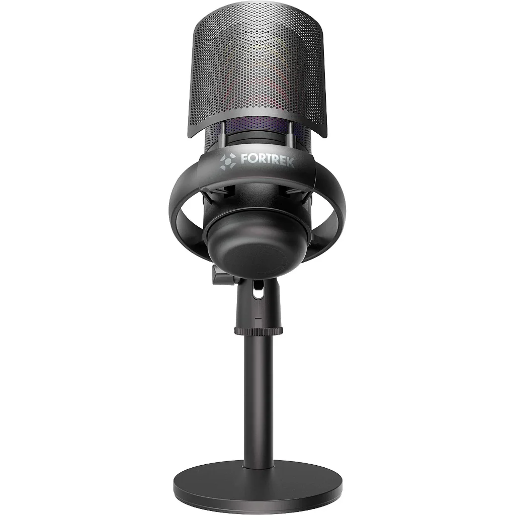 Microfone Gamer Fortrek MIC10 USB Condensador Cardioide Preto