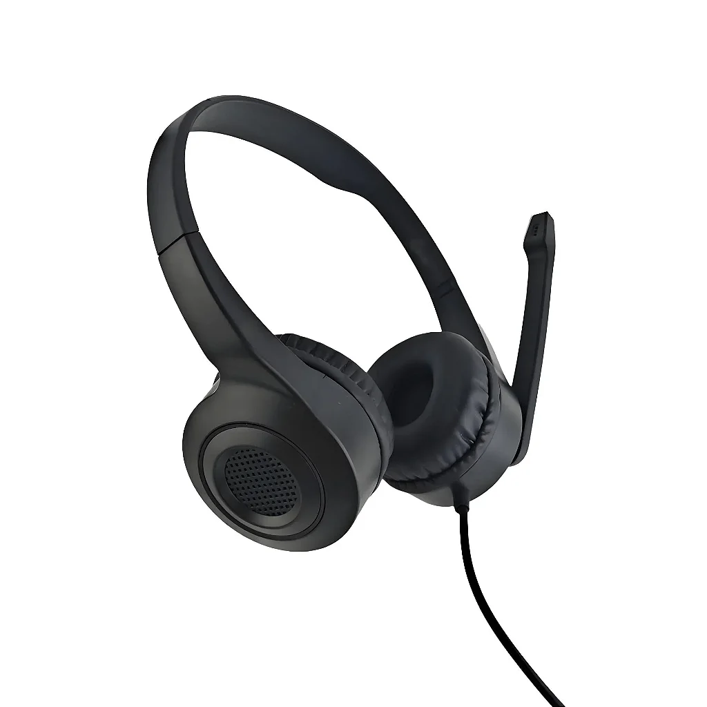 Headset CORP FORTREK HBS102 Office USB com Microfone Articulado Driver 40mm Preto