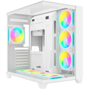 Gabinete FORTREK Clarity Full Mid-Tower ATX Vidro Temperado Aquário Sem Fonte Branco