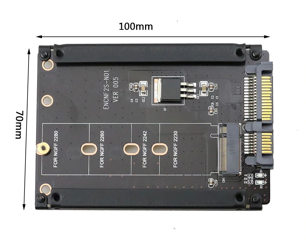 Adaptador Conversor SSD M.2 NGFF (SATA B+M Key) para SATA III 2.5 polegadas ENCNF2S-N01 - Imagem 5