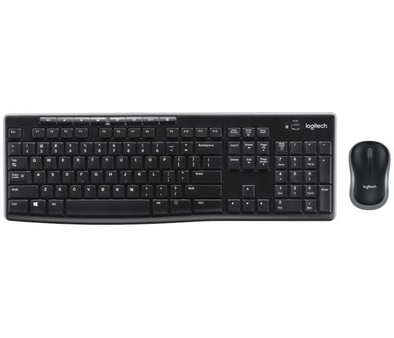 Kit Teclado e Mouse Sem Fio Logitech MK270 Wireless 2.4GHz USB Padrão ABNT2