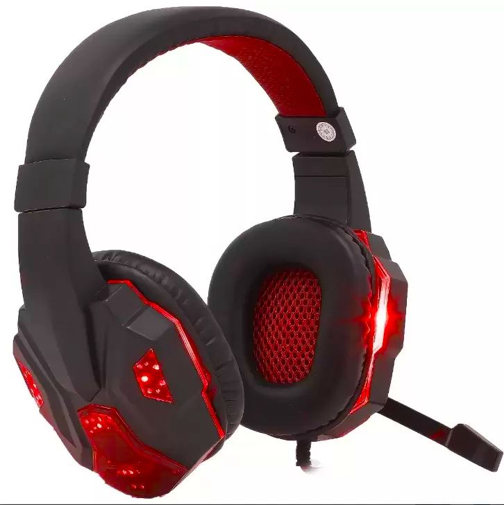 Headset Gamer Knup KP-397 com Microfone LED Vermelho Conexão P2/P3 USB para PC PS4 Xbox Celular - Imagem 4