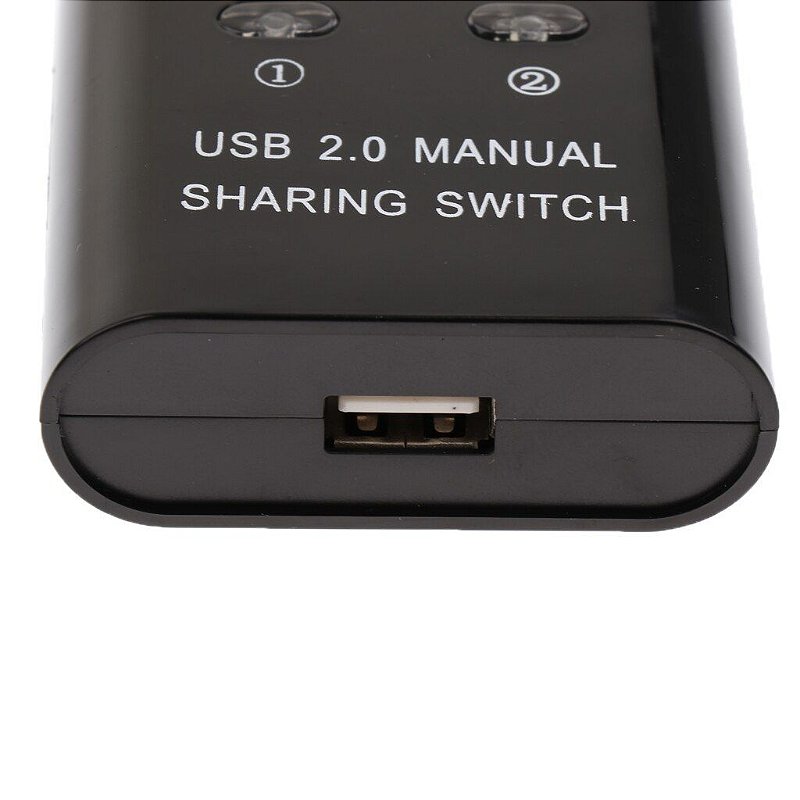 Switch Compartilhador USB 2.0 Manual 2 Portas para Impressora Teclado Mouse Scanner - Imagem 3