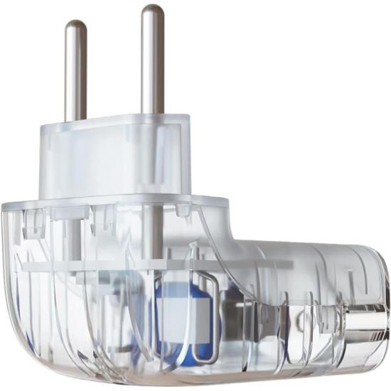 Protetor de Surto DPS Clamper Pocket Fit 1 Tomada 10A 2P Bivolt 127V/220V 6kA Transparente - Imagem 4