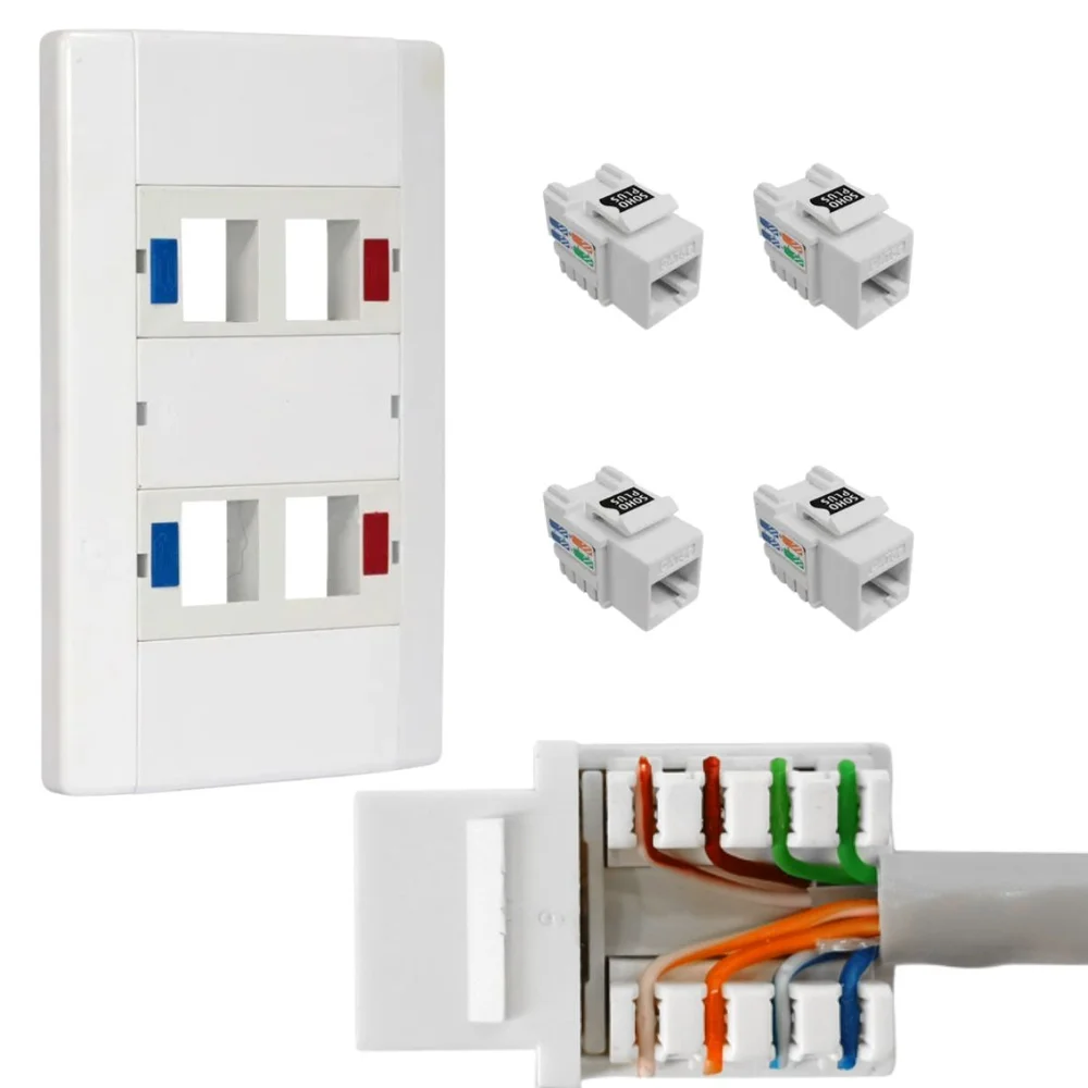 Conector Keystone RJ45 Fêmea LINK+ LKKC6BC Cat.6 Branco Homologado Anatel