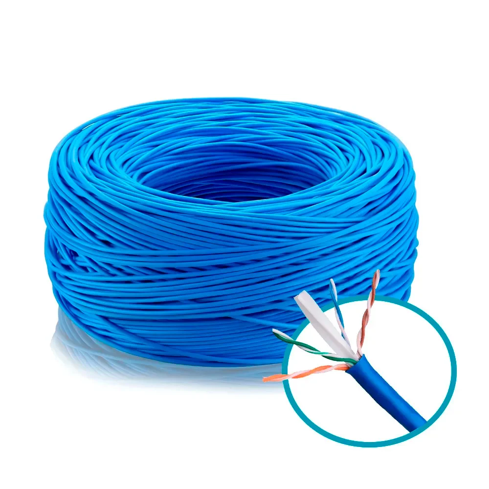 Cabo de Rede Intelbras Giga CAT.6 23AWG U/UTP 100% Cobre Azul IG6CAZ CX 305m