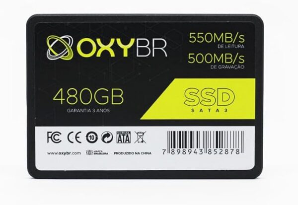 SSD SATA III 480GB OXYBR400/480 2.5pol 550MB/s