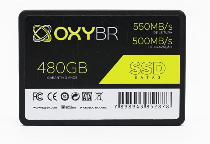 SSD SATA III 480GB OXYBR400/480 2.5pol 550MB/s