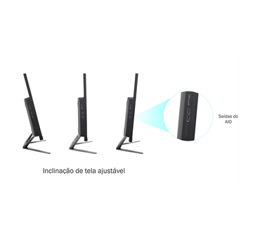 All in One Barebone KMEX HB-24G2 23.8pol Full HD IPS LGA1700 DDR4 Wi-Fi Fonte 120W (Sem CPU/RAM/SSD)