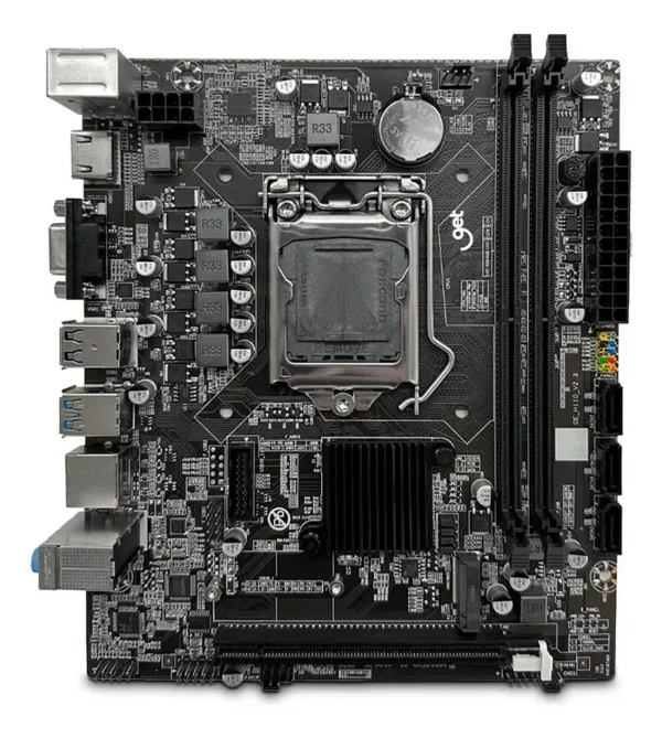 Placa-Mãe LGA1151 H110 GET H110M-GET DDR4 NVMe M.2 HDMI VGA USB 3.0 mATX