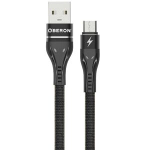 Cabo Micro USB OBERON 1 Metro Nylon 4.8A para Carga Rápida e Dados OR-CO07/M1
