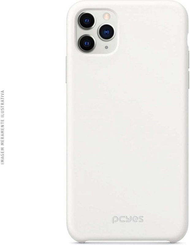 Capa Case Silicone Flip PCYes MT-11MB Branca para Apple iPhone 11 Pro Max