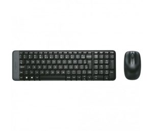 Kit Teclado e Mouse Sem Fio Logitech MK220 2.4GHz ABNT2 com Receptor USB