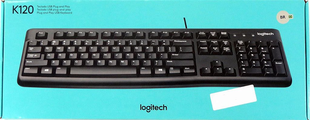 Teclado Logitech K120 USB Padrão ABNT2 Preto Resistente a Derramamentos - Imagem 5