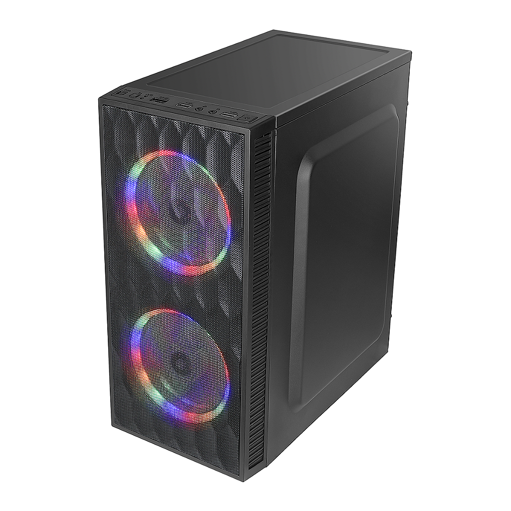 Gabinete Bluecase Hive BG-057 Mid Tower mATX Mini-ITX Lateral Vidro Temperado USB 3.0 Preto com 2 Fans - Imagem 4
