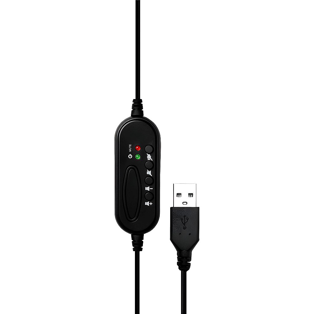 Headset Monoauricular Fortrek FK-731A USB com Microfone Fixo Alto-falante 30mm e Cabo de 2m - Imagem 5